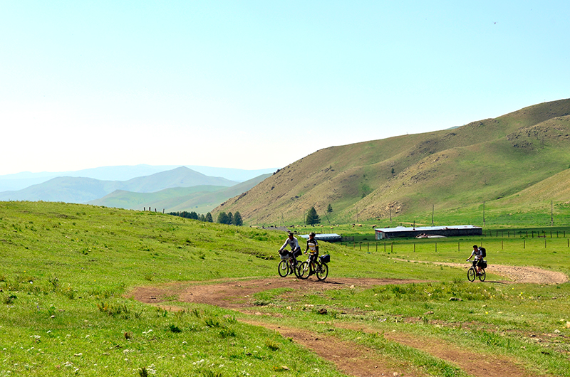 Cycling near Ulaanbaatar